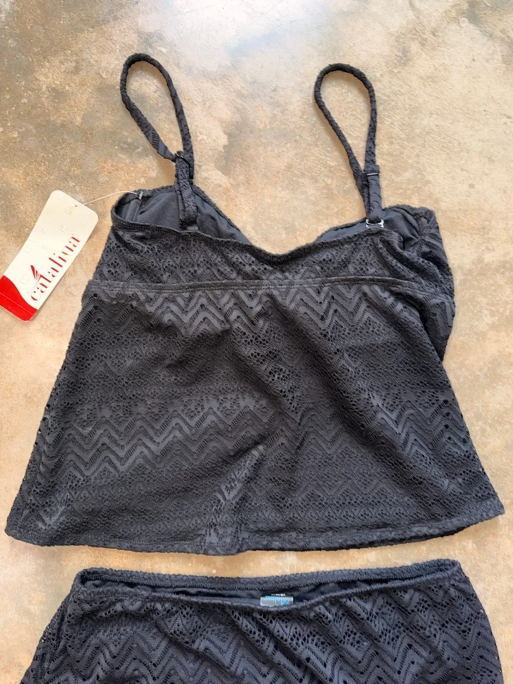 NWT - Catalina Black Tankini with Skirt - Size L - Picture 5 of 11